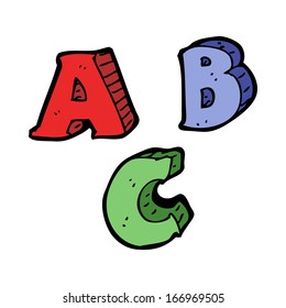 cartoon ABC letters