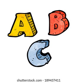 cartoon ABC letters
