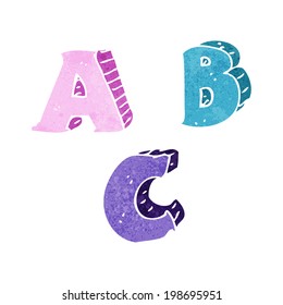 caricatura de cartas ABC