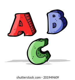 caricatura de cartas ABC