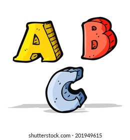 caricatura de cartas ABC