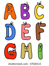 cartoon abc. set 1. vector