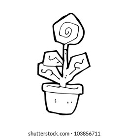 abstrakte Cartoon-Blume