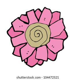 cartoon abstract flower