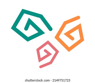 Cartoon abstract shapes. Vector illustration