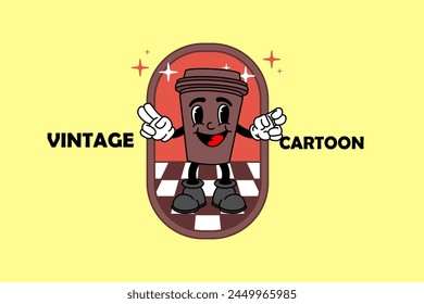 Cartoon abstract stickers. Retro comic character with facial expressions, legs and glows. Running star, walking happy apple, cheerful bulb with face. Vector collection
