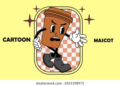Cartoon abstract stickers. Retro comic character with facial expressions, legs and glows. Running star, walking happy apple, cheerful bulb with face. Vector collection