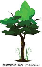 cartoon abstract vector tree eps