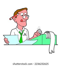 vector de dibujo manual de contador de dibujos de dibujos animados
