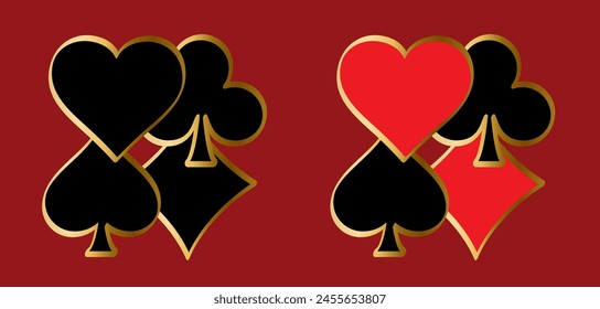 Caricatura as, rey, reina, jota. Picas de juego de cartas. Reina, Rey, Corazón, As. Tarjeta de jugador de póquer. Patrón de gato de espada. Icono del puente de Vector. Juego de juego de blackjack negro. Casino club de juego. 