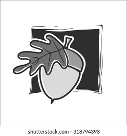 cartoon acorn