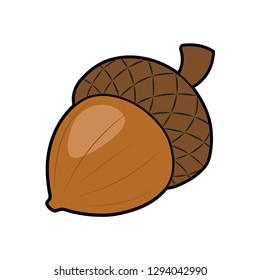 Cartoon Acorn Illustration Stock Vector (Royalty Free) 1294042990 ...