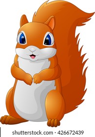 Cartoon adorable squirrel