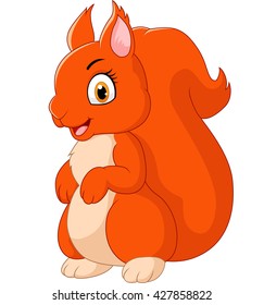 Cartoon adorable squirrel