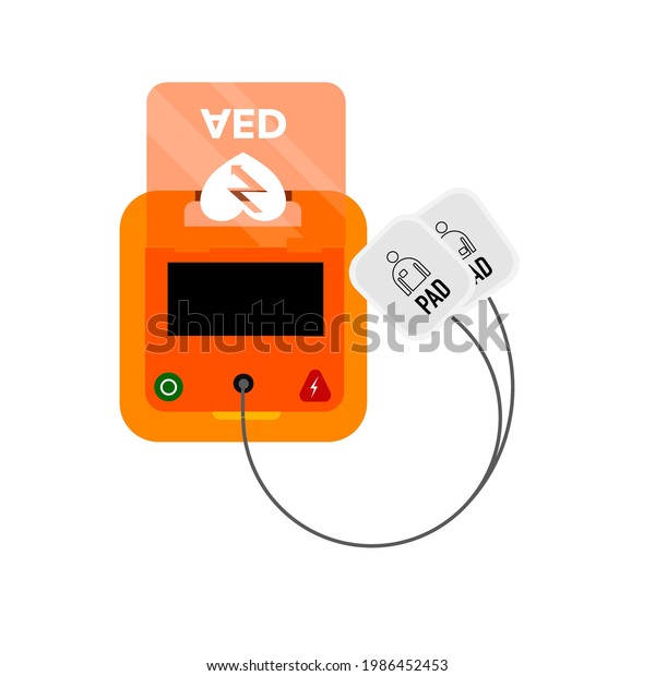 Cartoon Aed Chest Paddle On White Stock Vector (Royalty Free ...