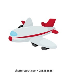 Cartoon aeroplane vector illustration.