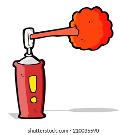 cartoon aerosol can