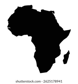 cartoon mapa do continente africano, ícone do continente africano, elemento de design do continente africano