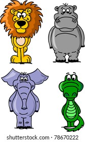 cartoon African animals
