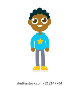 cartoon afro boy