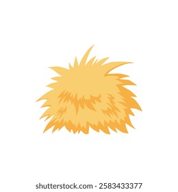 Cartoon agricultural haycock. Bale of hay, rural haystack, rolled stack and fodder straw, dried farm haystacks flat vector illustration icon on white background