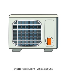 Aire acondicionado de dibujos animados Simple Logo Design Icon Ilustración digital Vector 