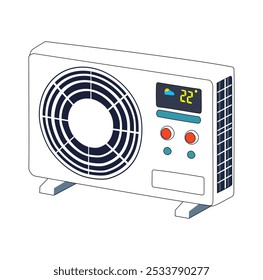 Cartoon Air Condition Vector Illustration