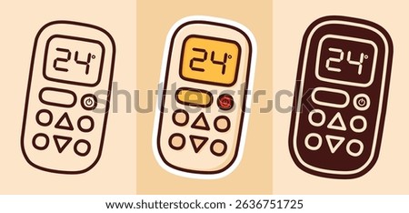 Cartoon air conditioner remote control sticker with digital screen