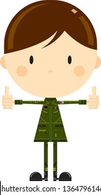 Cartoon Air Force Fighter Pilot
