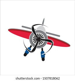 Cartoon air plane vector image