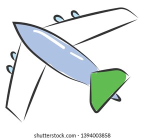 A cartoon aircraft which is colorfully designed vector color drawing or illustration