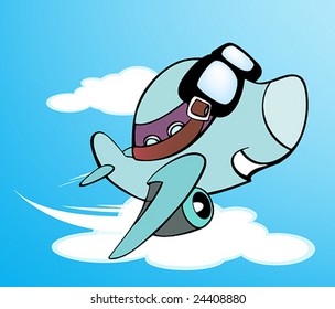 Cartoon airplane