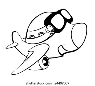 Cartoon airplane