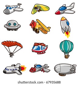 cartoon airplane icon