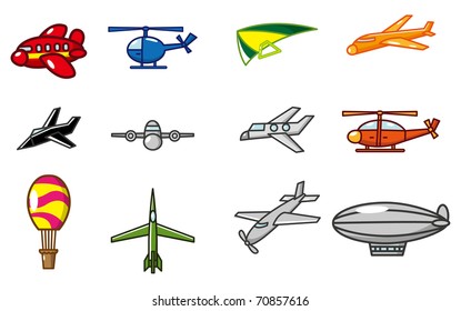 cartoon airplane icon