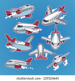 Cartoon Airplane Set