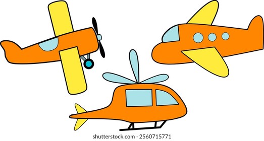 Cartoon airplane vector, kids airplane design, cartoon airplane stickers, cartoon airplane drawing