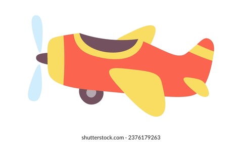 Cartoon Airplane Vehicle Vector Illustration