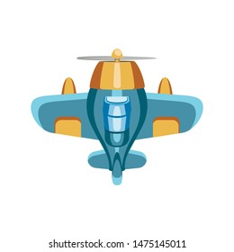 Cartoon airplanes in vector format very easy to edit individual objects top view
