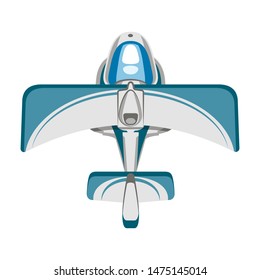Cartoon airplanes in vector format very easy to edit individual objects top view
