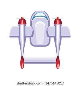 Cartoon airplanes in vector format very easy to edit individual objects top view
