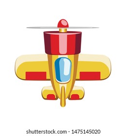 Cartoon airplanes in vector format very easy to edit individual objects top view
