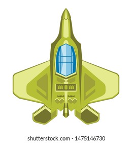 Cartoon airplanes in vector format very easy to edit individual objects top view