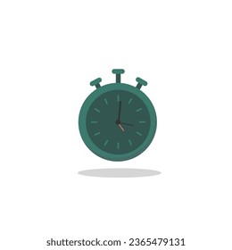 Cartoon alarm clock ringing. Modern flat icon in stylish colors. Types of alarm clocks, timers and clocks set isolated on white background. Wake up morning concept. Vector illustration, EPS 10.