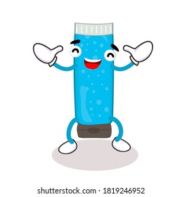 Caricatura Fondo vector de gel de alcohol