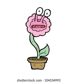 flor alienígena de dibujos animados