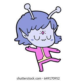 cartoon alien girl