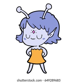 cartoon alien girl