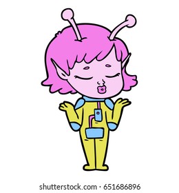 cartoon alien girl