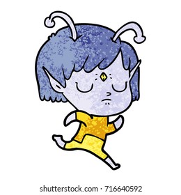 cartoon alien girl